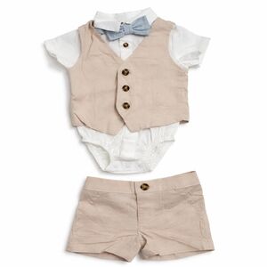 NWT Carter's Baby Boy 4-Piece Vest & Shorts Dressy Set (6M)